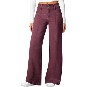 Jean en denim 100 % coton personnalisé pour femme, coupe large, délavé vintage, décontracté, style streetwear - Product Image 5