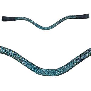 Bande en cuir véritable froissé en cristal pour cheval de claquettes, boucles cousues, vente en gros, 100 m - Product Image 1