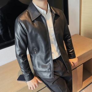 <b>Leather</b> <b>Jacket</b> for <b>Men</b> Clothing Manufacturers Custom - Product Image 2