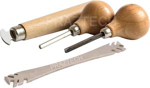 Kit de Herramientas 4 en 1 para Engastar Piedras de Joyería |   Herramienta para Empujar Puntas, Herramienta para Empujar Biseles, Rodillo para Biseles, Levantador de Puntas | Herramienta Profesional para Reparación de Joyería - Product Image 2