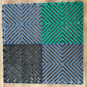 Dalles de sol en plastique polypropylène PP 40*40cm, tapis emboîtables pour garage, lavage de voitures - Product Image 2