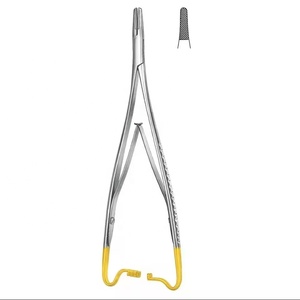 Dental Quirúrgico TC Mathieu Portaagujas Fórceps Punta de carburo de tungsteno Acero inoxidable Los mejores instrumentos quirúrgicos - Product Image 3