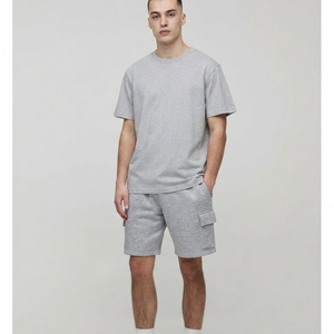 Conjunto de Sudadera con Capucha y Pantalones Cortos Deportivos de Algodón Preencogido para Hombre, Estilo Urbano, Personalizable, 2 Piezas, para Verano - Product Image 4