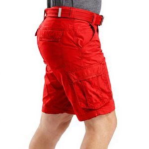 Shorts pour hommes, taille mi-haute, séchage rapide, style workwear, tissu en toile avec poches - Product Image 5