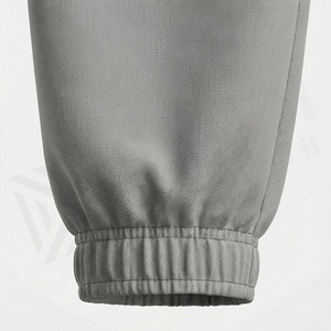 Survêtement gris pour homme, fermeture éclair intégrale, col montant, couleur unie, vêtements de sport décontractés avec poches latérales, matière polyester respirante - Product Image 6