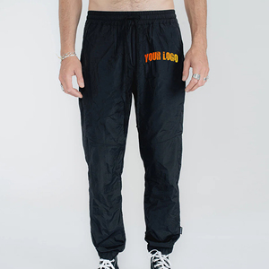 High Quality Custom <b>Men's</b> Sports Baggy Track Pant Windbreaker Canvas Lightweight <b>Nylon</b> Anti-Wrinkle Hip Hop Sweat Elastic - Product Image 1