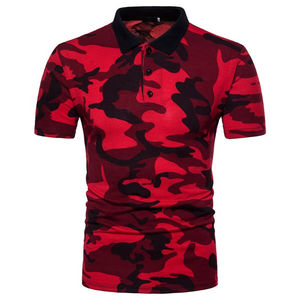 Chemise polo camouflage à manches courtes sur mesure de haute qualité, anti-rides, tricotée, nouveau style, sublimée, pour la chasse - Product Image 3