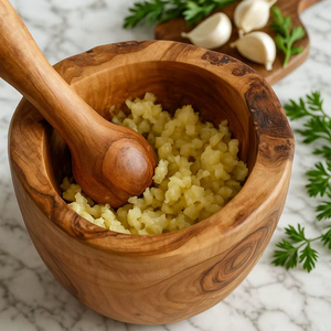 Multipurpose Wooden Mortar And Pestle <b>Kitchen</b> <b>Accessory</b> For Crushing Nuts Herbs Garlic And Dry Spices - Product Image 1