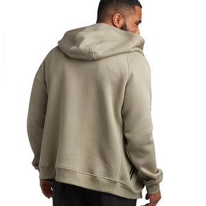Custom Wool/Nylon Zip Hoodie Oversized Fit Solid Color French Terry Premium Eco-Friendly Sporty Winter High Quality Men's Hoodie - Product Image 2