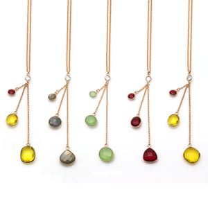 Vente en gros de breloques pour connecteur de pierres précieuses avec lunette, colliers à chaînes en plaqué or, bijoux artisanaux pour femmes, bijoux de mode - Product Image 1