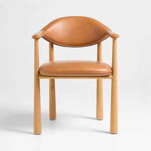 igh Quality Solid Teak Wood Armchair with <b>Upholstered</b> Seat and Back, Natural Wood Frame for Luxury Restaurant, Cafe, and Hotel - Product Image 2