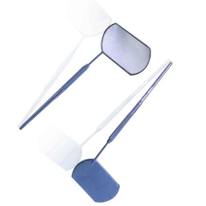 Lightweight Stainless Steel Heart Salon Viewing Tool Comfortable Handle Clear Surface Convenient Portable Design Eyelash <b>Mirror</b> - Product Image 3