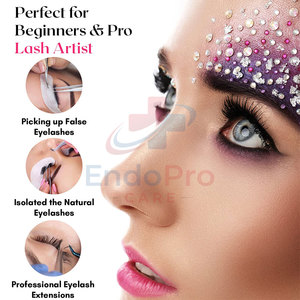 Kit d'outils de beauté professionnels, pinces à extensions pour usage en salon, pinces à extensions à prise lisse - Product Image 6