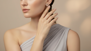 Pendientes Huggie de Corazón Abierto con Diamantes en Oro de 14K con Baño de Rodio y Diamantes Naturales de Corte Brillante Redondo |   Joyería para Mujer - Product Image 6