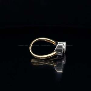 0.30 CTW Round Lab Grown Diamond <b>Initial</b> O 10K Yellow Gold <b>Ring</b> Personalized Diamond <b>Ring</b> Custom Alphabet <b>Ring</b> Gift For Her - Product Image 3