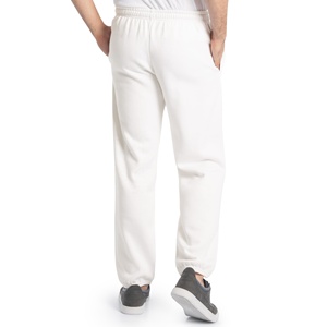 <b>Men's</b> <b>White</b> Elastic Waist Knitted Sweatpants Casual Autumn Style Midweight <b>Joggers</b> Drawstring Closure 2027 - Product Image 2