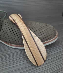 ฮอร์นรองเท้าไม้สักสักสักสีธรรมชาติกำหนดขนาดได้เอง - Product Image 3