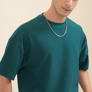 T-shirt décontracté pour homme, coupe classique, jaune uni, manches classiques, col en V, 100% coton, respirant, anti-boulochage, anti-UV, séchage rapide - Product Image 5