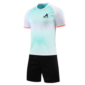 Modern <b>Athletic</b> Men Soccer Uniform Stylish Professional Design Comfortable Lightweight Jersey And Shorts Set For Team Players - Product Image 1