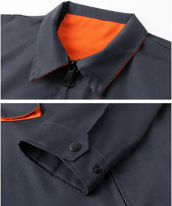 Combinaison de travail à manches longues pour hommes, combinaison de mécanicien, multi-poches, fermeture éclair sur le devant, combinaison de travail cargo, uniforme de réparation en garage, atelier - Product Image 3