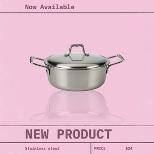 Casseroles simples pour usage quotidien, en acier inoxydable argenté, idéales pour la cuisine à domicile, le service et le stockage, réchauffe-aliments longue durée. - Product Image 3