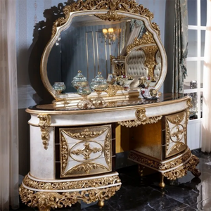 Royal Classic <b>Dressing</b> Table Solid Mahogany With Mirror and Drawers Makeup Vanity Luxury <b>Dressing</b> Table Chair for Villa Bedroom - Product Image 2