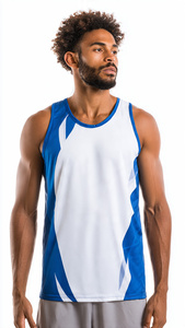High Quality Football Sublimation Vest Singlet Men V-Neck Printed Sportswear Tank Tops Football Training Sublimated Singlet Tops - Product Image 4