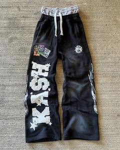 <b>Wholesale</b> Acid Wash <b>Sweatpants</b> High Quality Men's <b>Sweatpants</b> With Pockets Custom Logo Sweat Pants for Men - Product Image 1