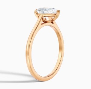 Bague en Moissanite taille Poire en Argent Sterling 925 Plaqué Or Jaune, Bague de Fiançailles et de Mariage Délicate, Minimaliste, Goutte d'Eau, Promesse - Product Image 3