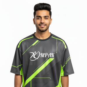 T-shirt décontracté urbain surdimensionné à sublimation pour hommes, tendance streetwear, coupe ample - Product Image 1