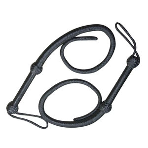 Fouet en cuir fait main de qualité supérieure, cuir véritable durable, prise en main solide, design flexible, parfait pour l'entraînement - Product Image 1