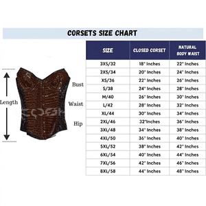 คอร์เซ็ททรงโอเวอร์บัสต์สีน้ำตาลคุณภาพสูง ผลิตจาก PVC เคลือบเงา พร้อมโครงเหล็กเสริมความแข็งแรง – ผู้ผลิตคอร์เซ็ทกระชับสัดส่วนแบบสั่งทำพิเศษ รับผลิตแบบ OEM/ODM - Product Image 4