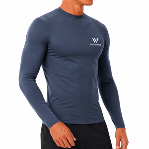 Rashguard à manches longues de haute qualité en Spandex/Polyester pour hommes - Protection UV, séchage rapide, anti-frottement - Pour le sport et la remise en forme - Product Image 4