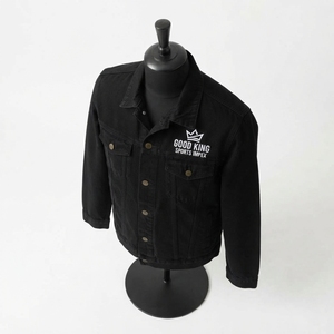 Custom Comfortable <b>Men's</b> 100% Cotton <b>Hooded</b> <b>Denim</b> <b>Jacket</b> Best Quality Casual Stand Collar Regular Fit - Product Image 2