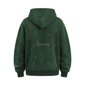 Sweat à capuche polaire pour homme, épais, en molleton bouclette, épaules tombantes, coupe oversize, logo personnalisé, coton, OEM, vente en gros - Product Image 2