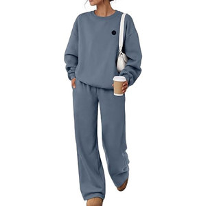 Ensemble de survêtement pour femme de qualité supérieure, doux et confortable, deux pièces, tenue décontractée pour tous les jours, les voyages, la détente et les week-ends. - Product Image 1