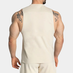 <b>Men</b> Cutt Sleeveless Crew Neck Sporty Fashionable <b>Singlet</b> Solid Color Hot Selling Muscle Fit Comfortable Breathable Quick Dry - Product Image 2