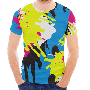 T-shirt homme en maille de haute qualité, sublimation, 100% polyester, respirant, séchage rapide, logo personnalisé, service OEM, manches courtes - Product Image 2