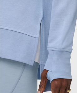 Sudadera Oversize de Cuello Redondo para Mujer, Color Sólido, Hombros Caídos, Manga Larga, Tejida, 100% Algodón, para Otoño - Product Image 5