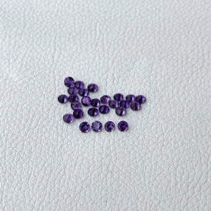 Piedra de corte brillante redonda de amatista Africana Natural de 3,5mm, piedra preciosa suelta púrpura de alta calidad, joyería de lujo del fabricante - Product Image 1