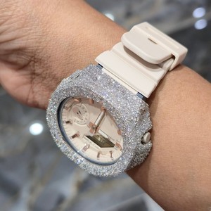 Reloj de cuarzo analógico con bisel de diamantes, correa de silicona, reloj de pulsera con pantalla digital para mujer, moda para fiestas - Product Image 5