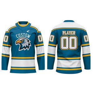 Jersey de Hockey Unisex de Alta Calidad, Diseño Personalizado con Nombre de Equipo, Tela de Malla Transpirable, Servicio OEM ODM - Product Image 2