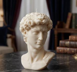 Bougie parfumée en cire Roman Man, bougie en forme de visage abstrait, bougie décorative artistique, bougie de luxe pour la décoration de la maison - Product Image 3