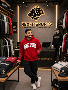 Sweat à capuche zippé rouge personnalisé pour homme, style streetwear épais, imprimé flamme en strass, coupe oversize, fabricant de vêtements - Product Image 2