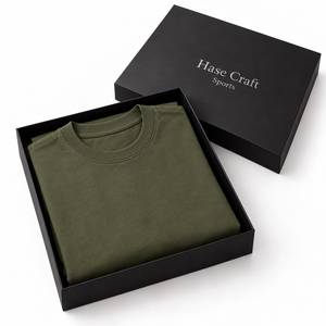 Men's Oversized <b>Olive</b> <b>Green</b> Short Sleeve <b>T</b>-<b>Shirt</b> Blank Casual Knitted O-Neck Tee - Product Image 6
