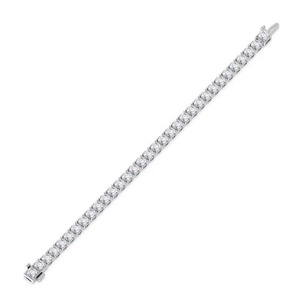 18k White Gold Tennis <b>Bracelet</b> | Lab Grown Diamond | Round Brilliant Cut | IGI Certified | Jewelry Wholesale MOQ 10 - Product Image 2