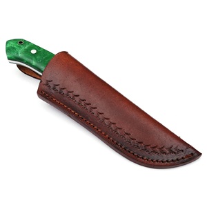 Custom Handmade Fixed <b>Knife</b> Stainless Steel Drop Point 58HRC Green Resin Handle Outdoor Camping Utility Professional Wholesale - Product Image 6