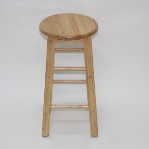 Tabouret de bar en bois d'hévéa résistant à l'eau, durable, écologique, design rustique antique pour usage domestique et commercial, salons, hôtels - Product Image 2