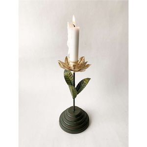 Wholesale Metal Flower Candle Holder Vintage Lotus Taper <b>Candlestick</b> Table Centerpiece Wedding Home Decor Metal <b>Candlestick</b> - Product Image 6