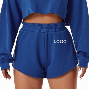 Latest Arrival 100% Cotton Women's Low Rise <b>Shorts</b> Skinny Fit Stripped Quick Dry Own Printed Logo Girl's Gym Training <b>Shorts</b> - Product Image 4